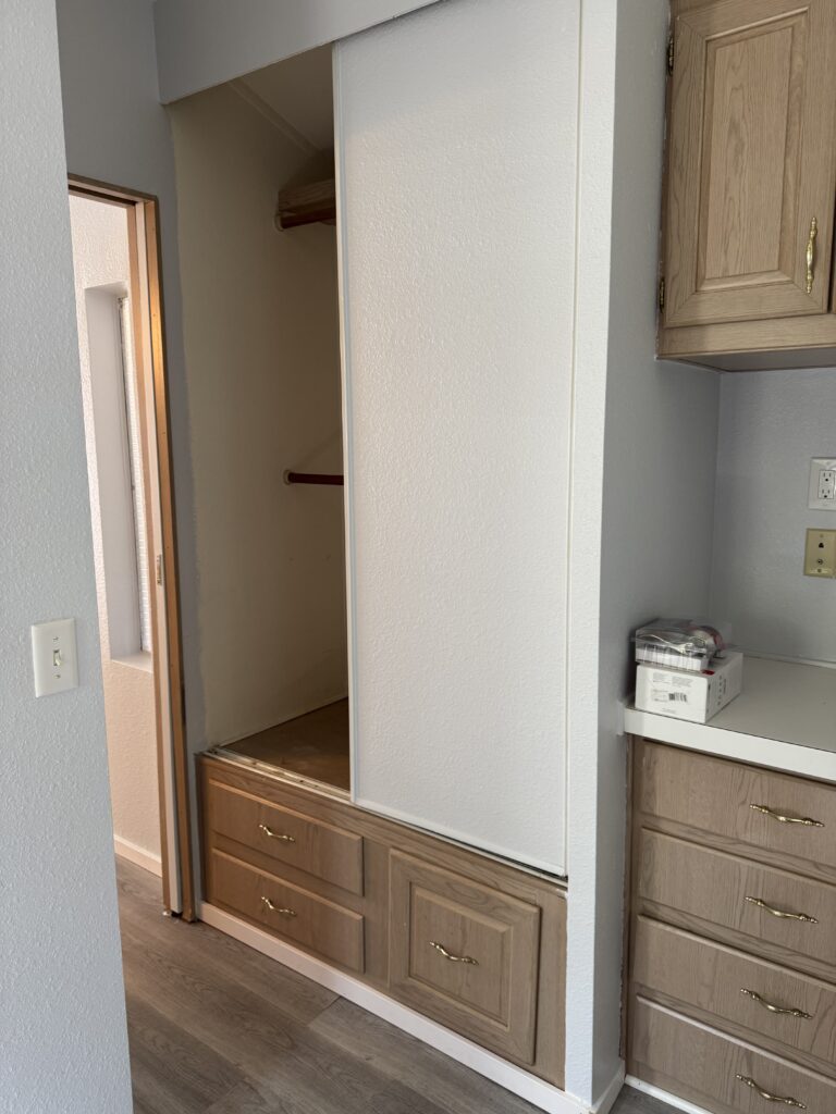 The left closet
